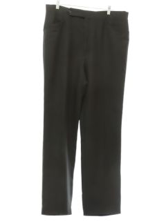 1970's Mens Black Mod Leisure Pants