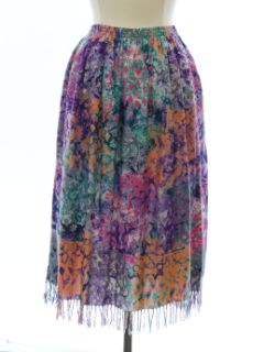 1990's Womens Rayon Hippie Skirt