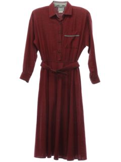 1980's Womens Totally 80s Cotton Flannel Dress