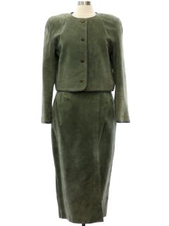 1980's Womens Totally 80s Suede Suit