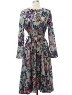 1970's Womens Print Disco Dress