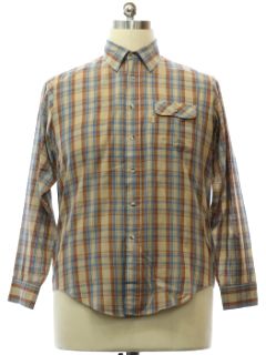 1980's Mens Levis Plaid Shirt