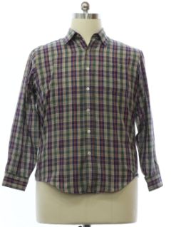 1980's Mens Plaid Shirt