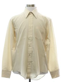 1970's Mens Solid Disco Shirt