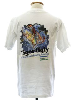 1980's Mens Grunge Single Stitch Shakespeare Fishing T-Shirt