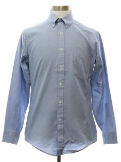 1980's Mens Preppy Solid Shirt