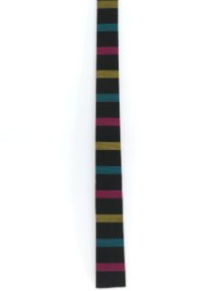 1980's Mens Sergio Valente Totally 80s Skinny Flat Bottom Necktie