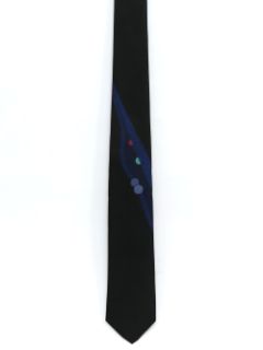 1980's Mens Totally 80s Abstract Geometric Skinny Necktie