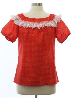 1980's Womens Square Dance Shirt