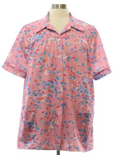 1970's Womens Brady Bunch Or Waitress Style Shirt