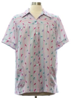 1970's Womens Brady Bunch Or Waitress Style Shirt