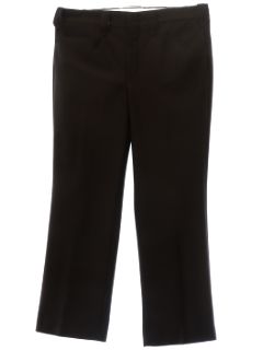 1970's Mens Dark Brown Flared Western Style Leisure Pants