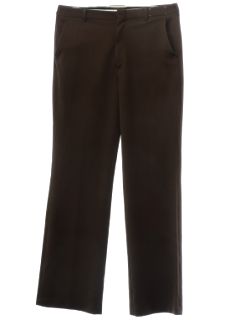 1970's Mens Dark Brown Flared Disco Pants