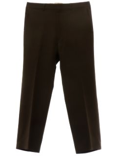 1970's Mens Dark Brown Haggar Magic Stretch Disco Pants