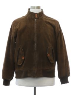 1980's Mens Grunge Suede Leather Jacket
