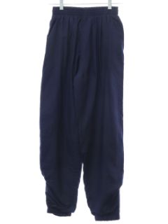 1990's Womens Midnight Blue Nylon Track Pants