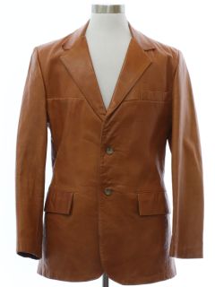 1970's Mens Mod Leather Jacket
