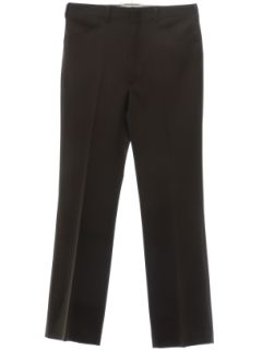 1970's Mens Haggar Dark Brown Flared Leisure Pants