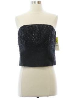 1990's Womens Beaded Cocktail Shirt