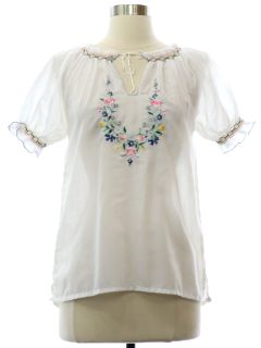 1980's Womens Huipil Shirt