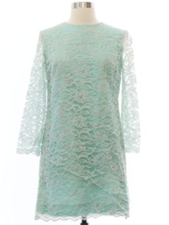 1960's Womens Mod Mini Cocktail Dress