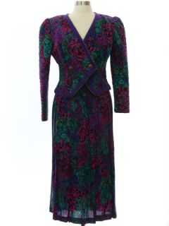 1980's Womens Totally 80s Rayon Suit