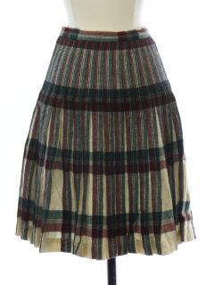 1950's Womens Reversible Wool Grunge Pendleton Skirt