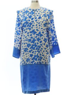 1980's Womens Adriana Papell Designer Silk Totally 80s Dress