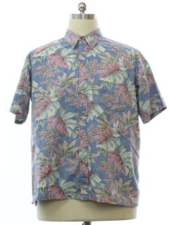 1990's Mens Reverse Print Hawaiian Shirt