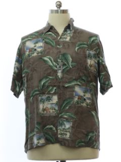 1990's Mens Woody Print Rayon Hawaiian Shirt