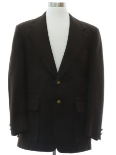 1970's Mens Brown Disco Blazer Style Sport Coat Jacket