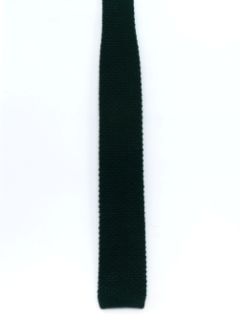 1960's Mens Dark Green Mod Knit Necktie