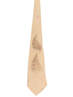 1940's Mens Handpainted Wide Swing Necktie