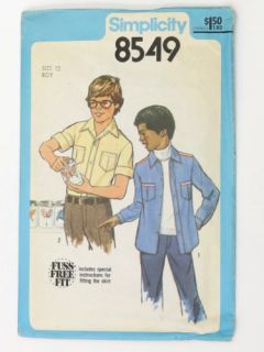 1970's Mens/Boys Sewing Pattern