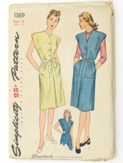 1940's Womens Sewing Pattern