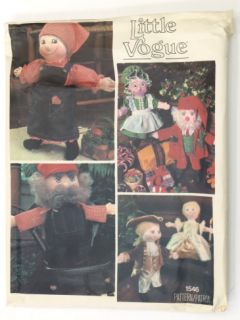 1970's Unisex Doll Craft Sewing Pattern