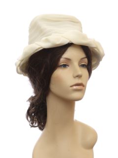 1960's Womens Accessories - Raised Crown Hat
