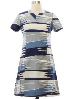 1960's Womens Matsuda Designer Mod Mini Dress