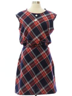 1970's Womens Mod Knit Dress
