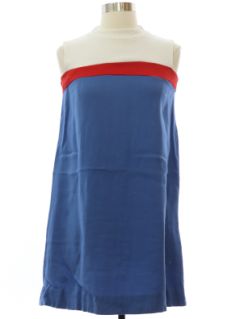 1960's Womens Mod Rayon Blend Mini Dress