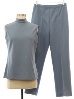 1970's Womens Mod Knit Leisure Suit