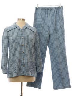 1970's Womens Marty Gutmacher Knit Leisure Suit