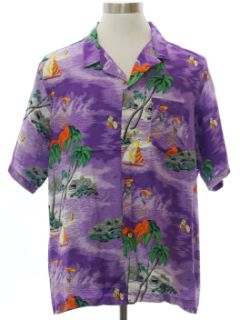 1980's Mens OP Rayon Hawaiian Shirt