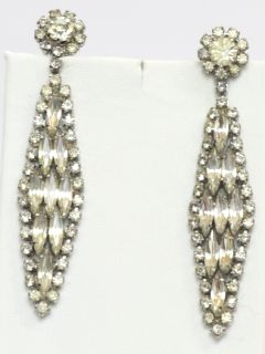 1970's Womens Accessories - Rhinestone Earrings