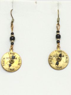 1980's Womens Accessories - Lie Detector Earrings