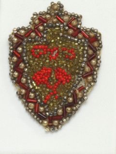 1960's Unisex Accessories - Beaded Badge or Patch
