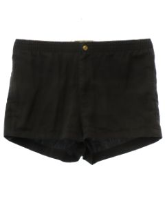 1980's Mens Black Totally 80s Short Shorts