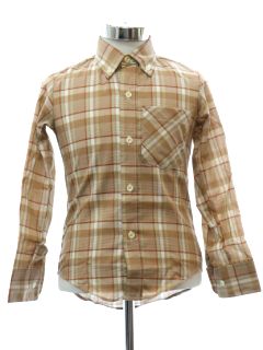 1980's Mens/Boys Levis Totally 80s Preppy Plaid Shirt