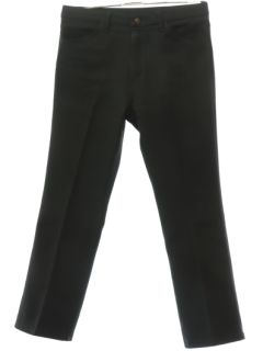 1990's Mens Black Wrangler Flared Jeans-Cut Pants
