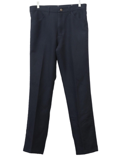1990's Mens Dark Blue Wrangler Flared Jeans-Cut Pants